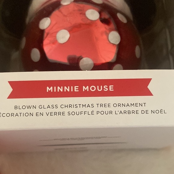 Hallmark Disney Mickey and Minnie Mouse GLASS Ornaments - Picture 4 of 13